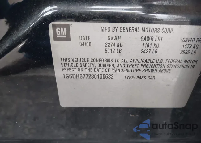 1G6DH577280190683: 42846744