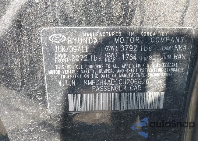 KMHDH4AE1CU206626: 42846758