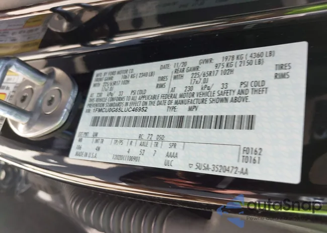 1FMCU0G65LUC46952: 42847869