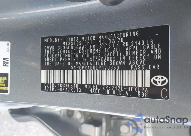 5YFEPRAE6LP120850: 42848078