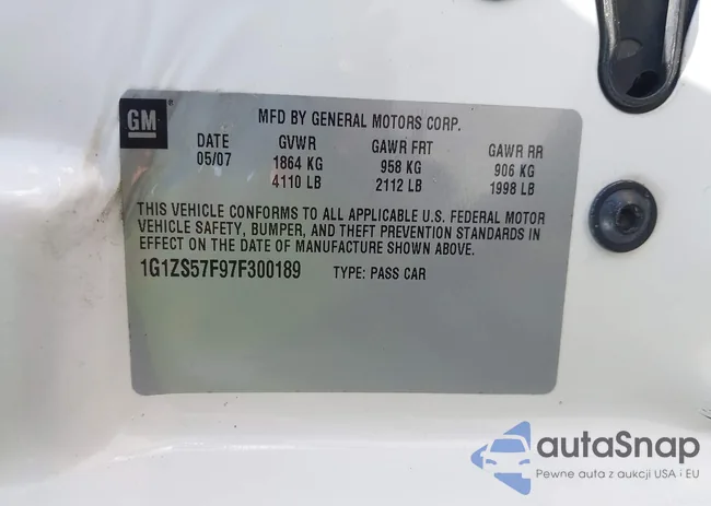 1G1ZS57F97F300189: 42848103