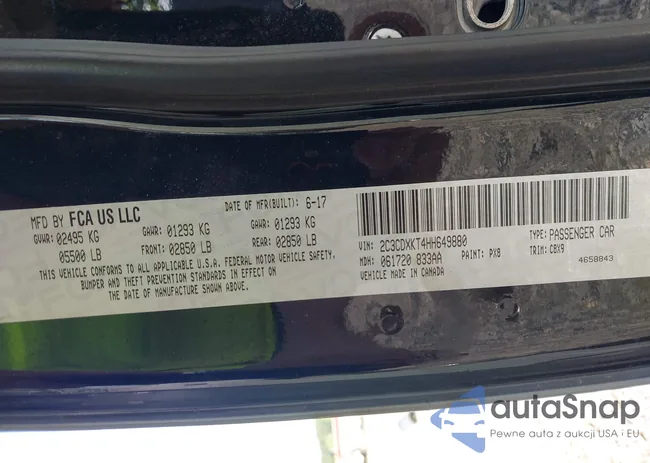 2C3CDXKT4HH649880: 42848195