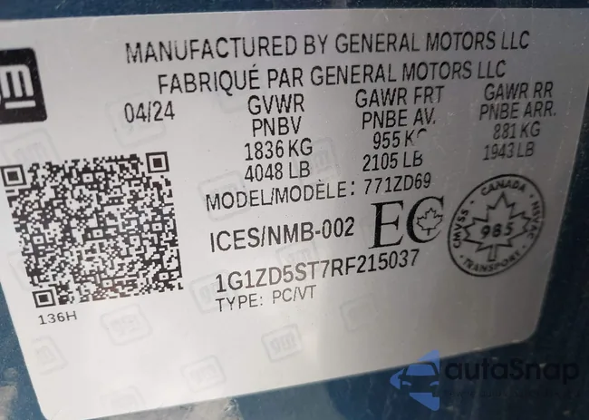 1G1ZD5ST7RF215037: 42848264