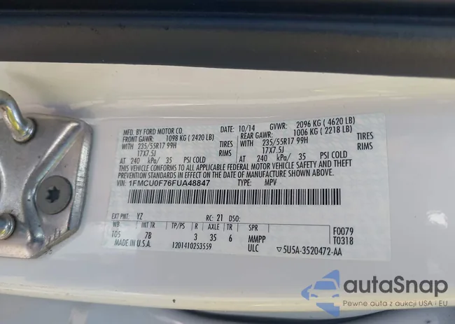 1FMCU0F76FUA48847: 42848392