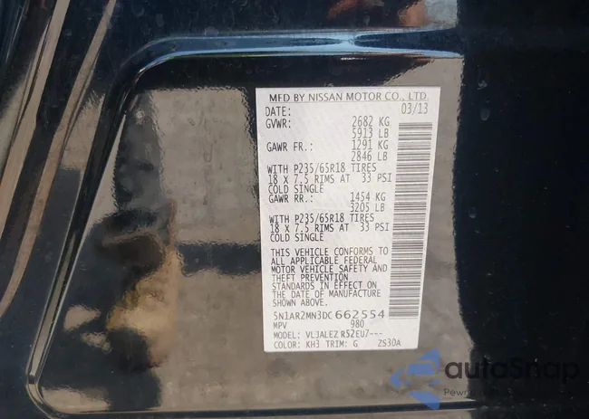 5N1AR2MN3DC662554: 42847602