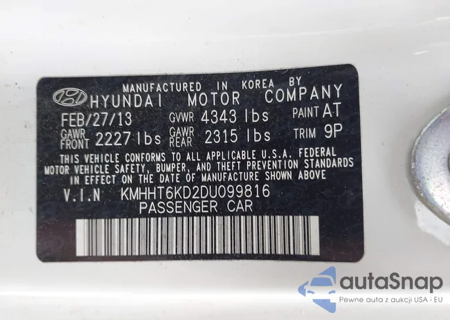 KMHHT6KD2DU099816: 42847607