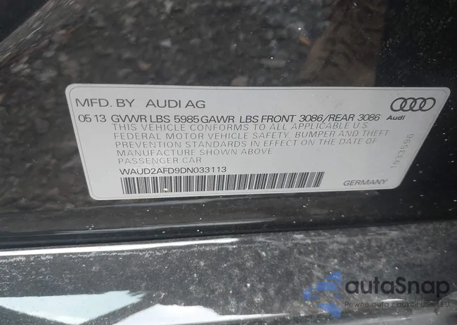 WAUD2AFD9DN033113: 42847666