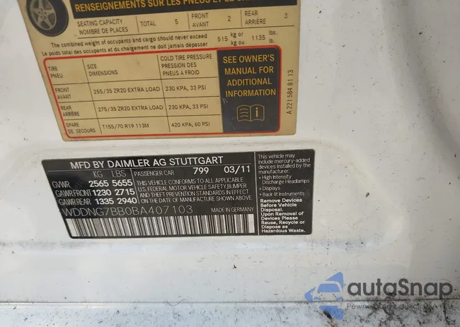 WDDNG7BB0BA407103: 42848876