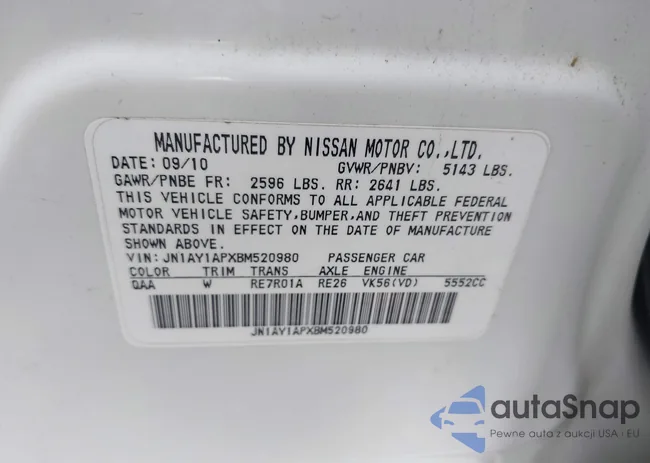 JN1AY1APXBM520980: 42848940