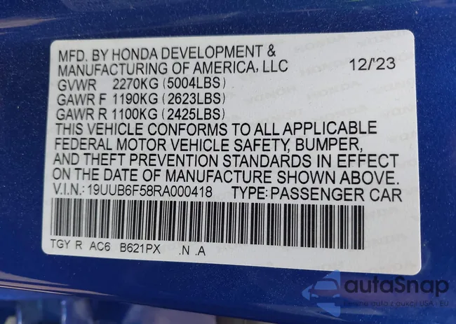 19UUB6F58RA000418: 42849164