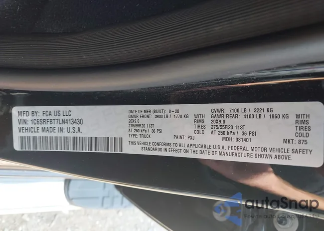 1C6SRFBT7LN413430: 42849169