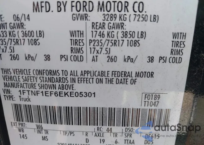 1FTNF1EF6EKE05301: 42849197