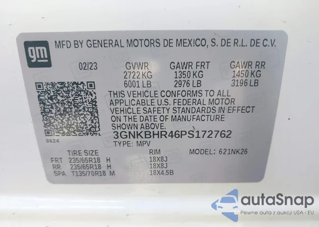 3GNKBHR46PS172762: 42849409