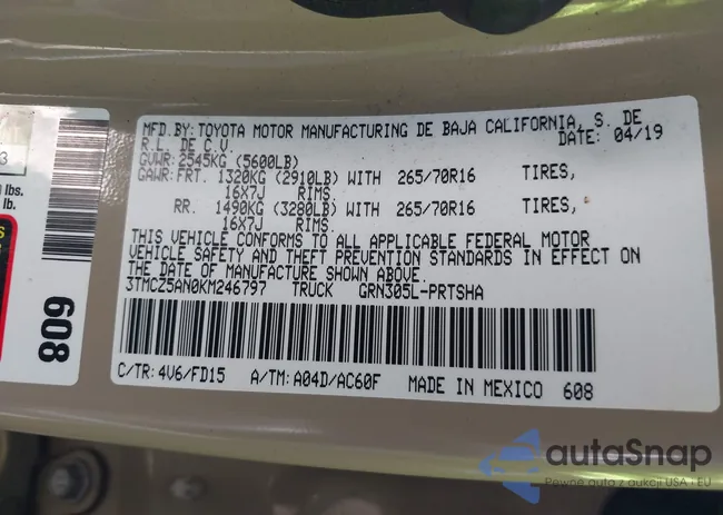 3TMCZ5AN0KM246797: 42848487