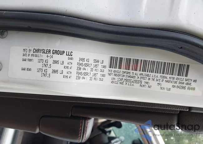 1C4PJMBS5EW255376: 42848506