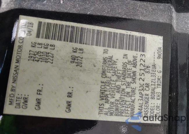 1N4AL3AP3JC251223: 42848541