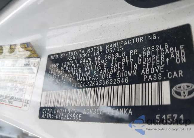 4T1BE32KX5U622546: 42848583