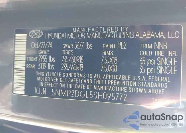 5NMP2DGL5SH095772: 42849876