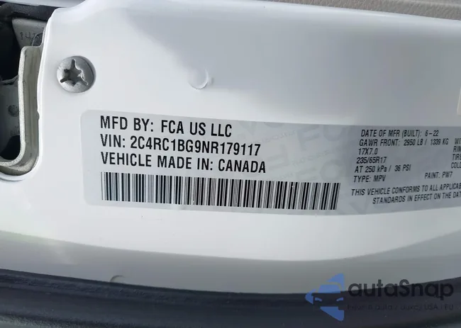 2C4RC1BG9NR179117: 42849999