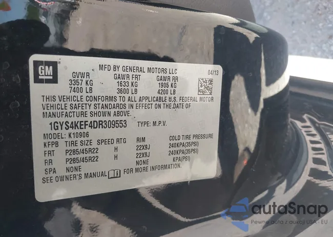 1GYS4KEF4DR309553: 42850037