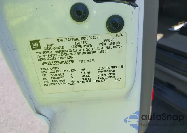 1GNEK13Z84R105328: 42850218