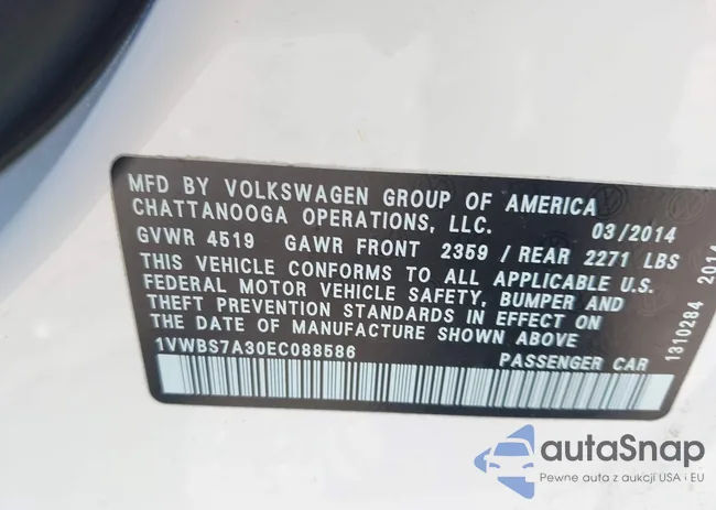 1VWBS7A30EC088586: 42850266