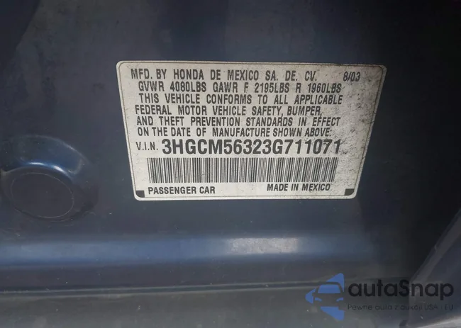 3HGCM56323G711071: 42849465