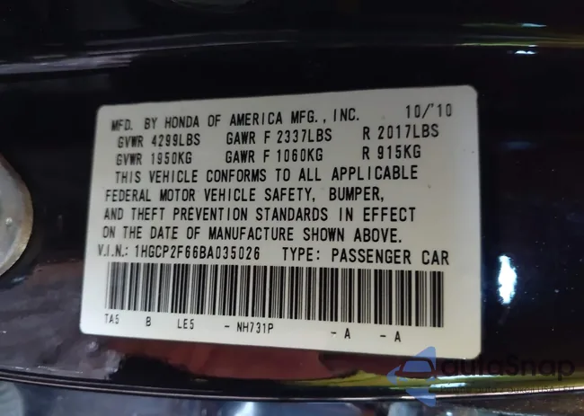 1HGCP2F66BA035026: 42849796