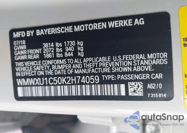 WMWXU1C50K2H74059: 42850830