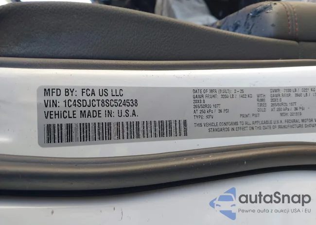 1C4SDJCT8SC524538: 42850853