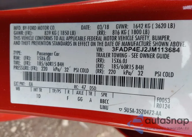 3FADP4EJ2JM113684: 42850962