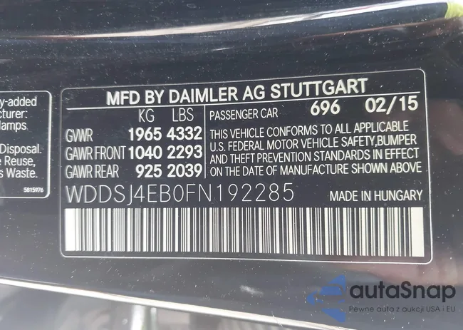 WDDSJ4EB0FN192285: 42851275