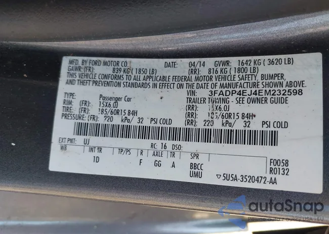 3FADP4EJ4EM232598: 42850498