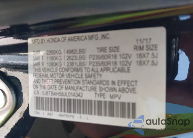 5J8TB4H58JL014342: 42850522