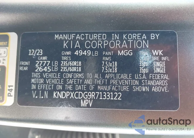 KNDPXCDG9R7133122: 42850747