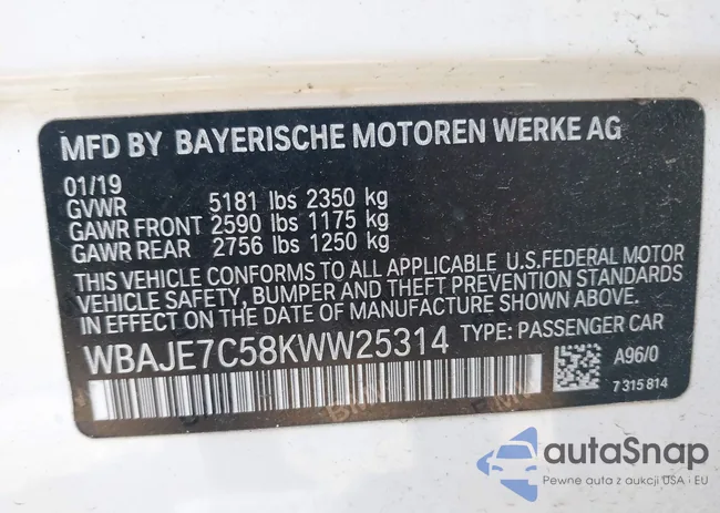 WBAJE7C58KWW25314: 42851832