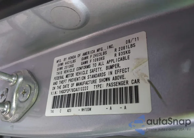 1HGCP2F76CA010220: 42851847