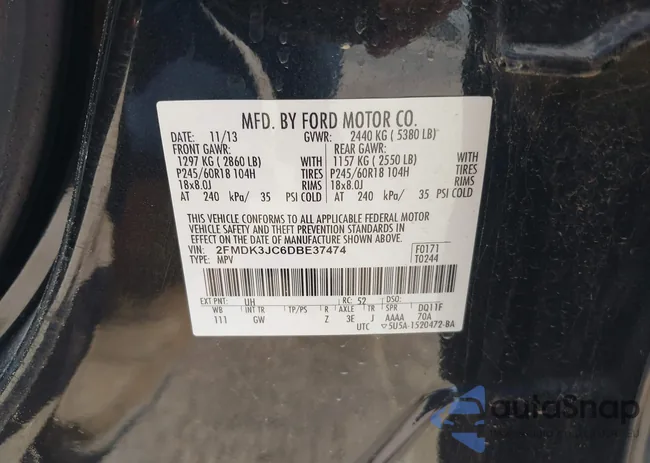 2FMDK3JC6DBE37474: 42852061