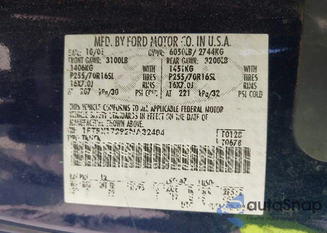 1FTRX17292NA32404: 42852081