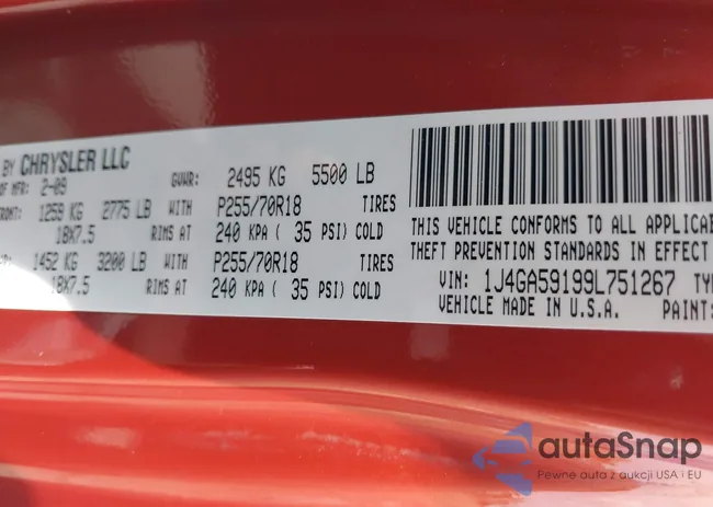 1J4GA59199L751267: 42852236