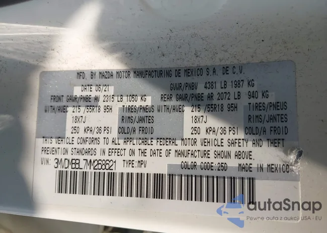 3MVDMBBL7MM268621: 42852299