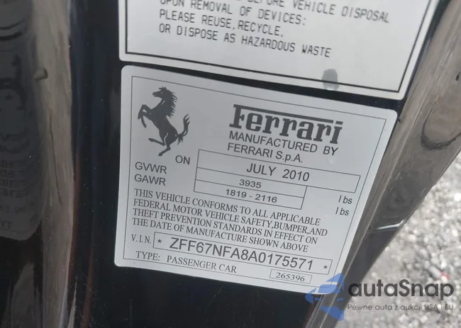 ZFF67NFA8A0175571: 42851459