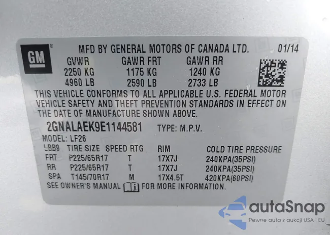 2GNALAEK9E1144581: 42851475