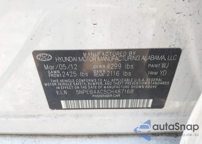 5NPEB4AC5CH487168: 42852847