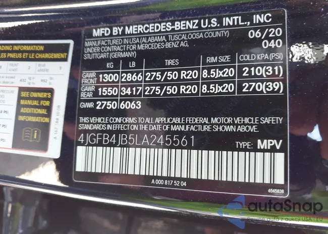 4JGFB4JB5LA245561: 42853037