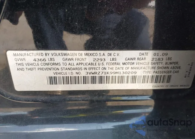 3VWRZ71K99M130209: 42853098