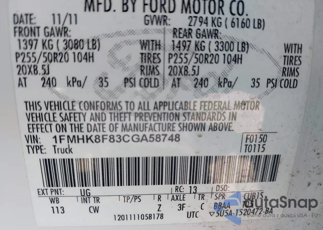 1FMHK8F83CGA58748: 42853163