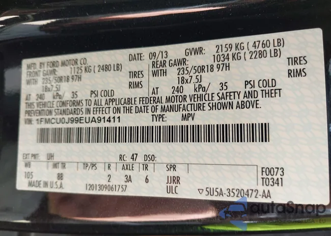 1FMCU0J99EUA91411: 42853173