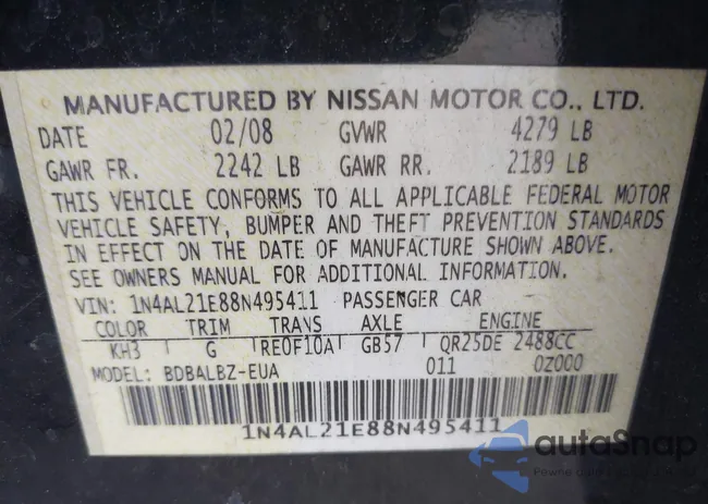 1N4AL21E88N495411: 42852432