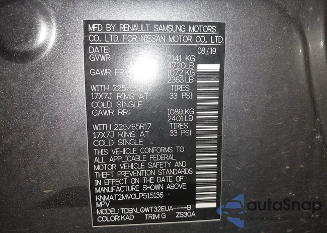 KNMAT2MV0LP515136: 42853864